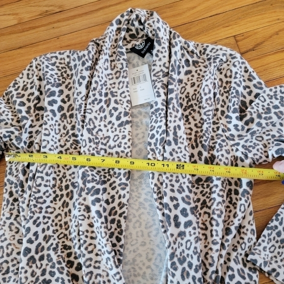 NWT Bobeau Leopard Print Open-front Cardigan S - Picture 5 of 8
